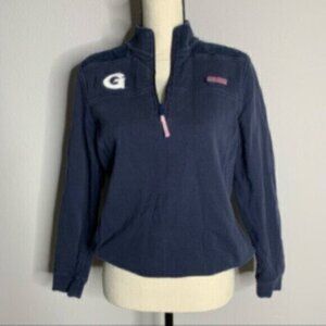 Vineyard Vines Vintage Game Time Navy Blue Half Zip Sweatshirt